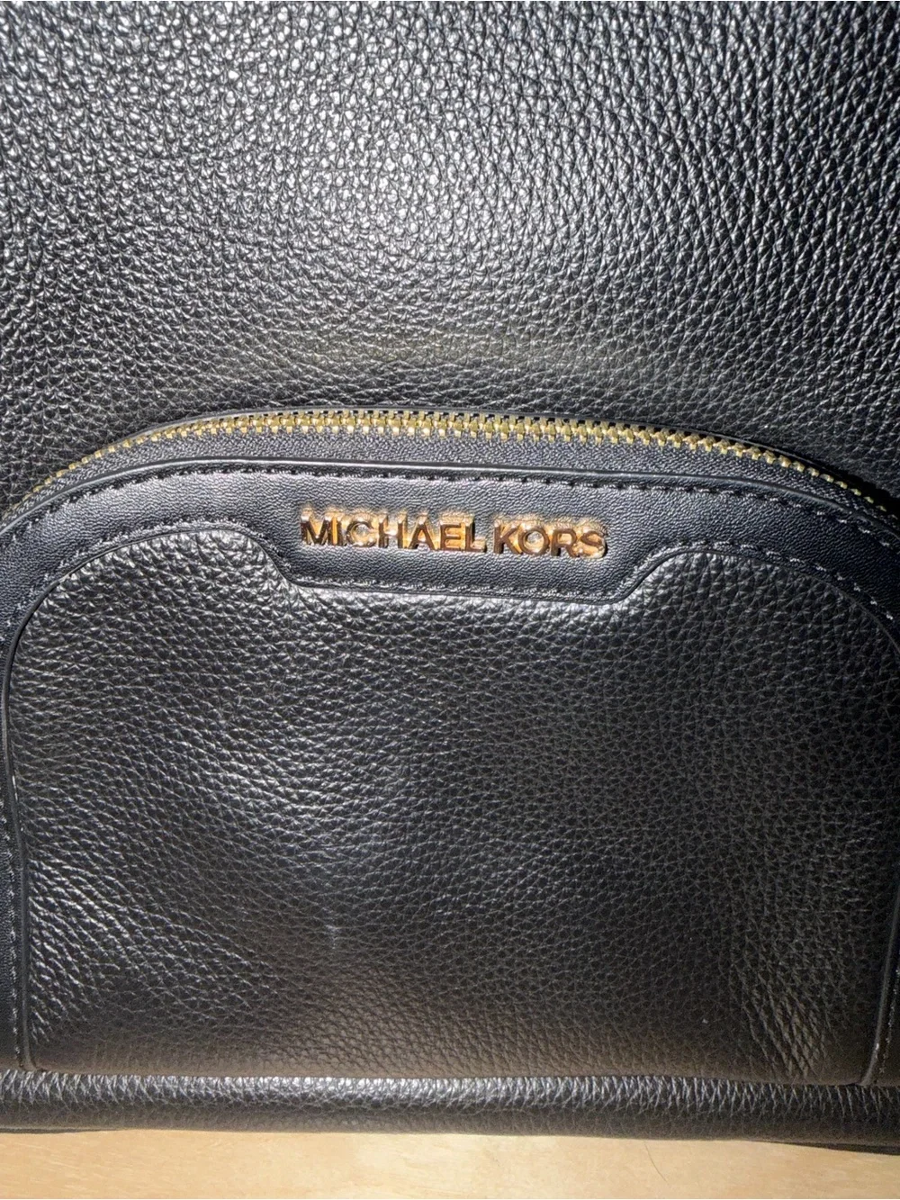 MOVING SALE Michael Kors Black Pebbled Leather Backpack Gold Hardware